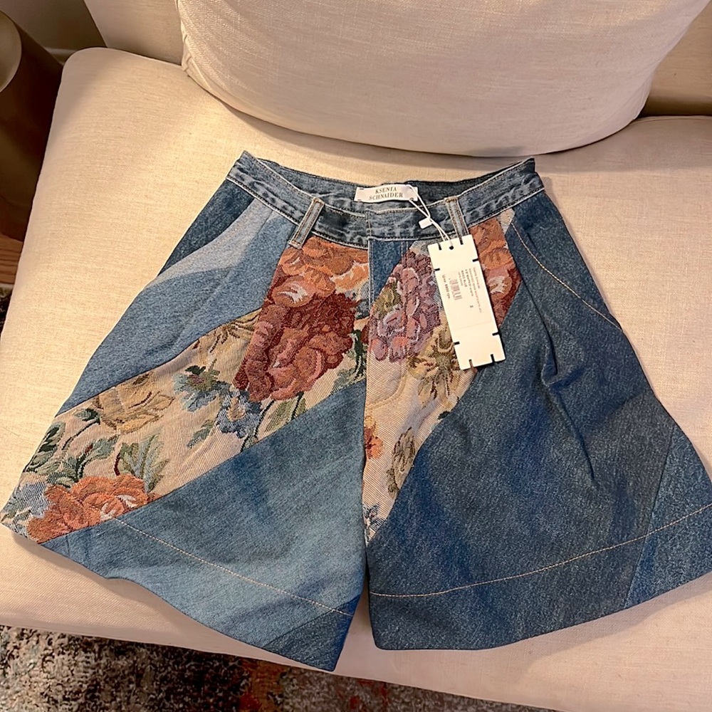 Ksenia Schaider reworked shorts with jacquard details. NWT